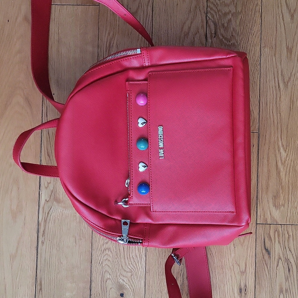 Love mochino red backpack